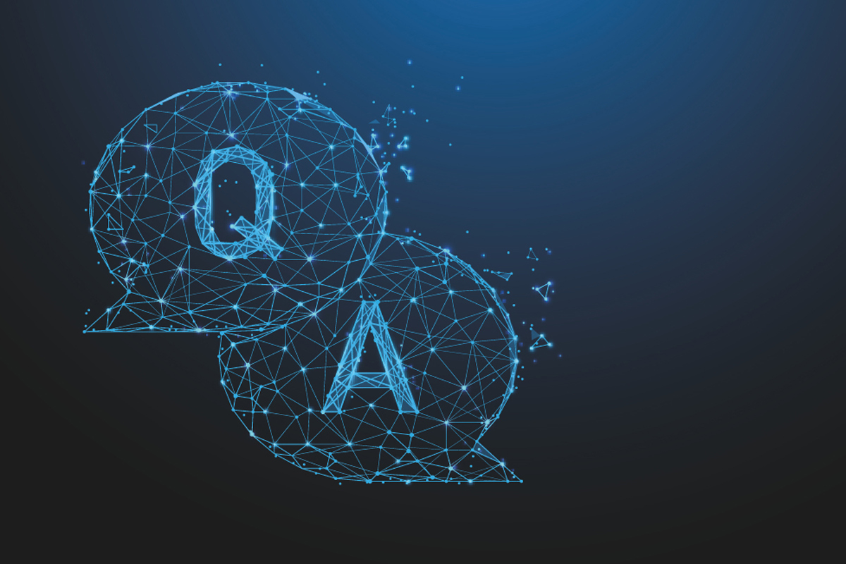 Q and A in two speech bubbles